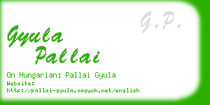 gyula pallai business card